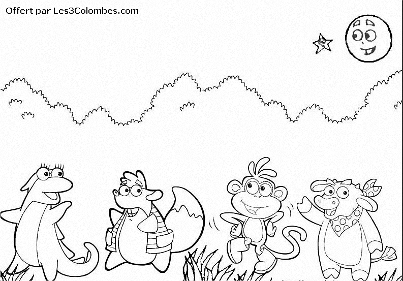 coloriage dora 74