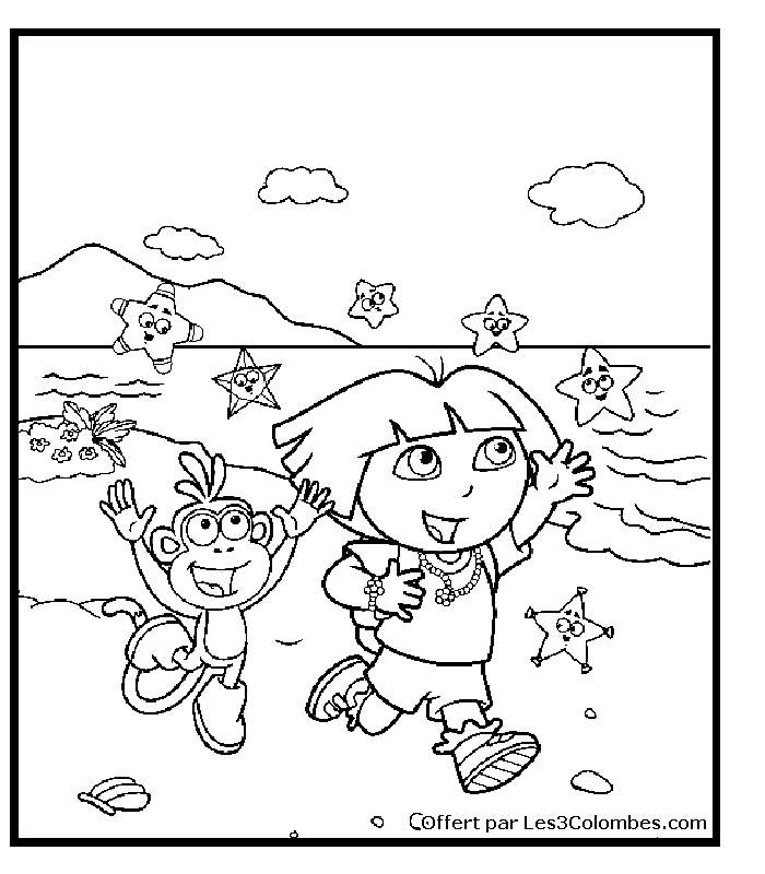 coloriage dora 75