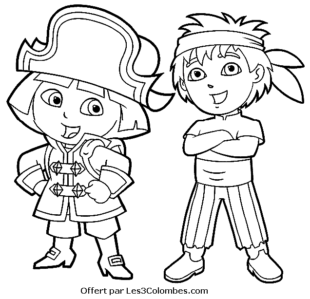 coloriage dora 80