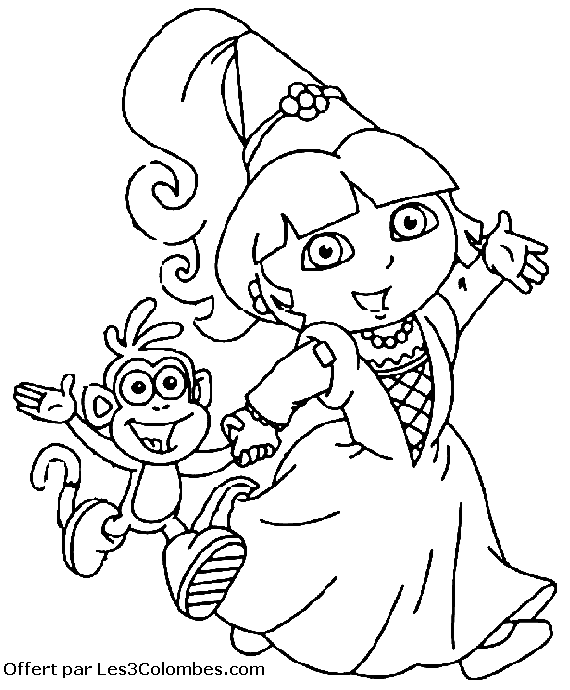 coloriage princesse dora 79