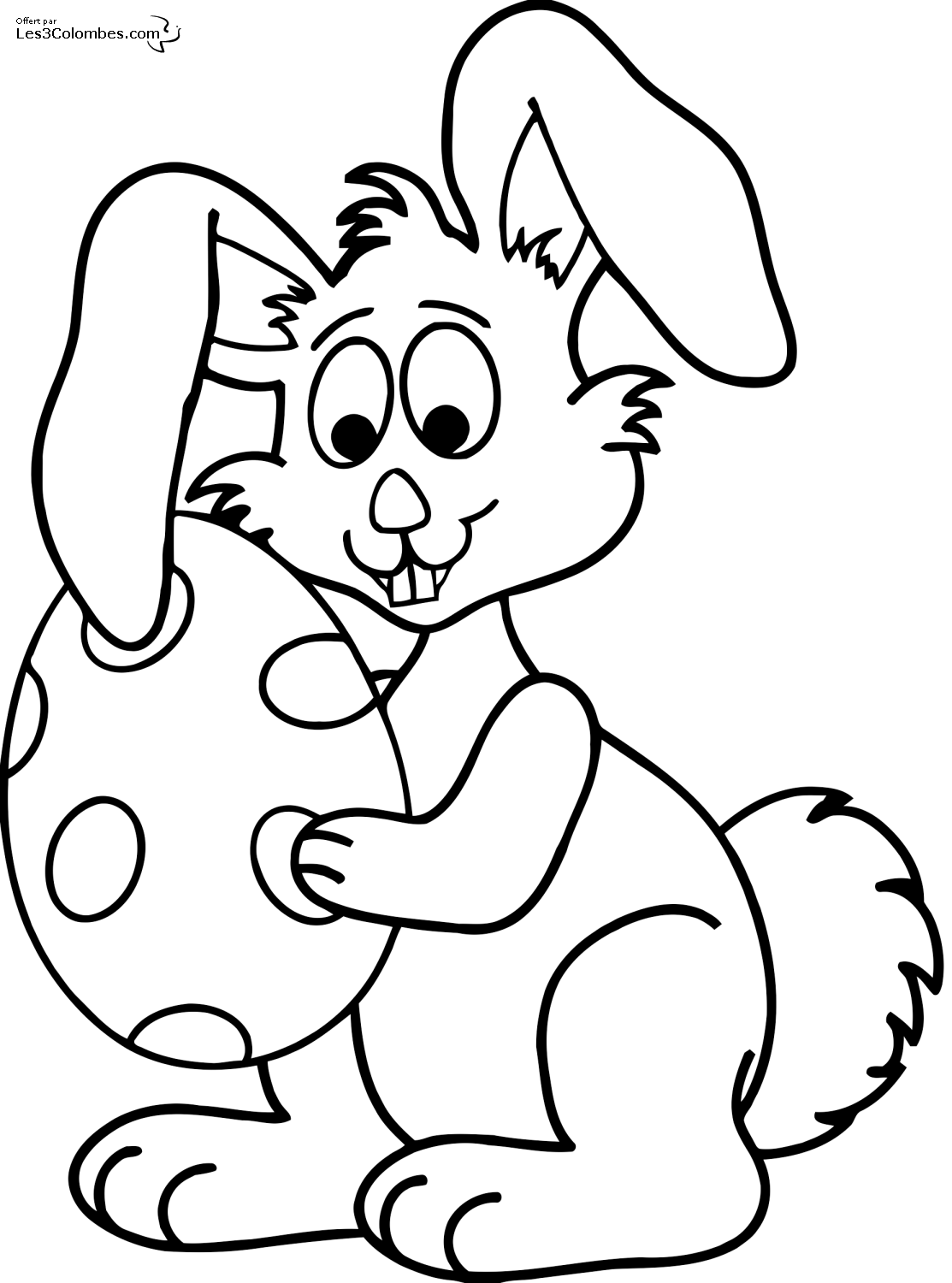 coloriage Oeuf et Lapin de Paques 18