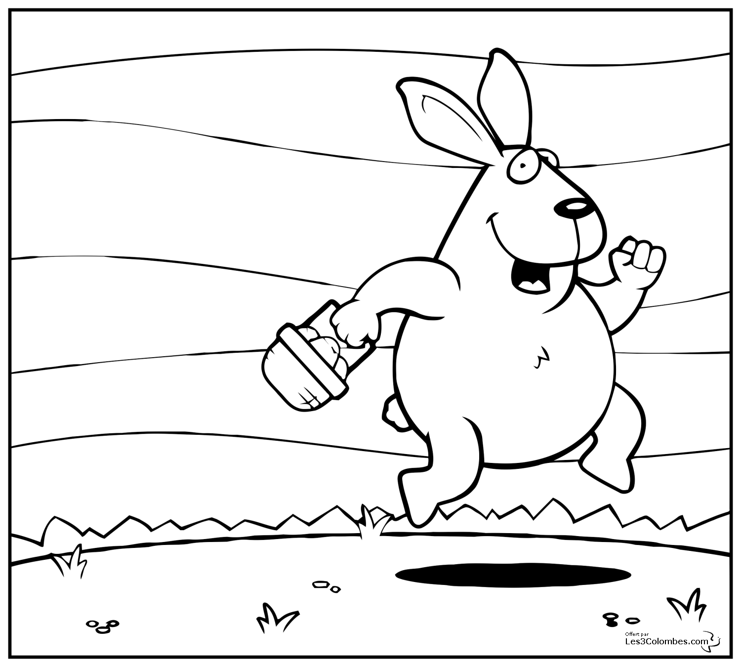 coloriage Oeuf et Lapin de Paques 28