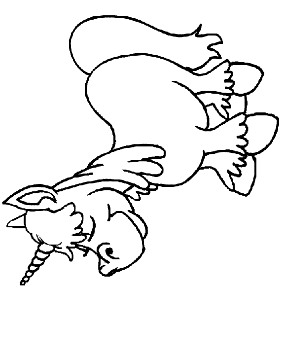 coloriage de licorne 14